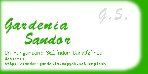 gardenia sandor business card